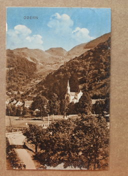 Ansichtskarte AK Odern Oderen Elsass 1913 Straße Häuser Kirche Ortsansicht Frankreich France 68 Haut Rhin